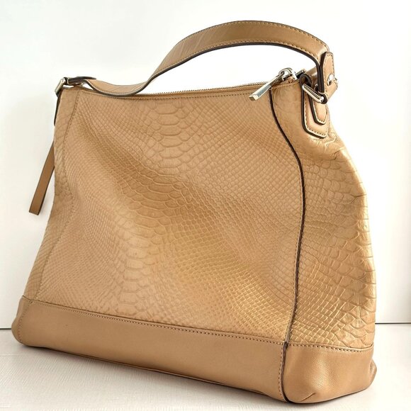 Coach F31283 Charlie Python Leather Hobo Tote Shoulder Handbag MSRP $498 - Picture 8 of 15